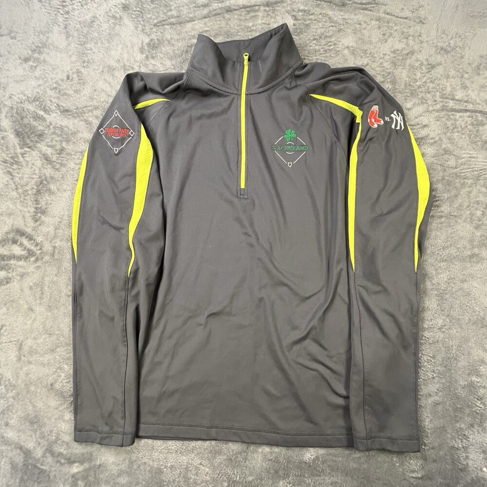 Yankees Red Sox Embroidered Fenway Park pullover 1/4 zip Shirt MLB baseball